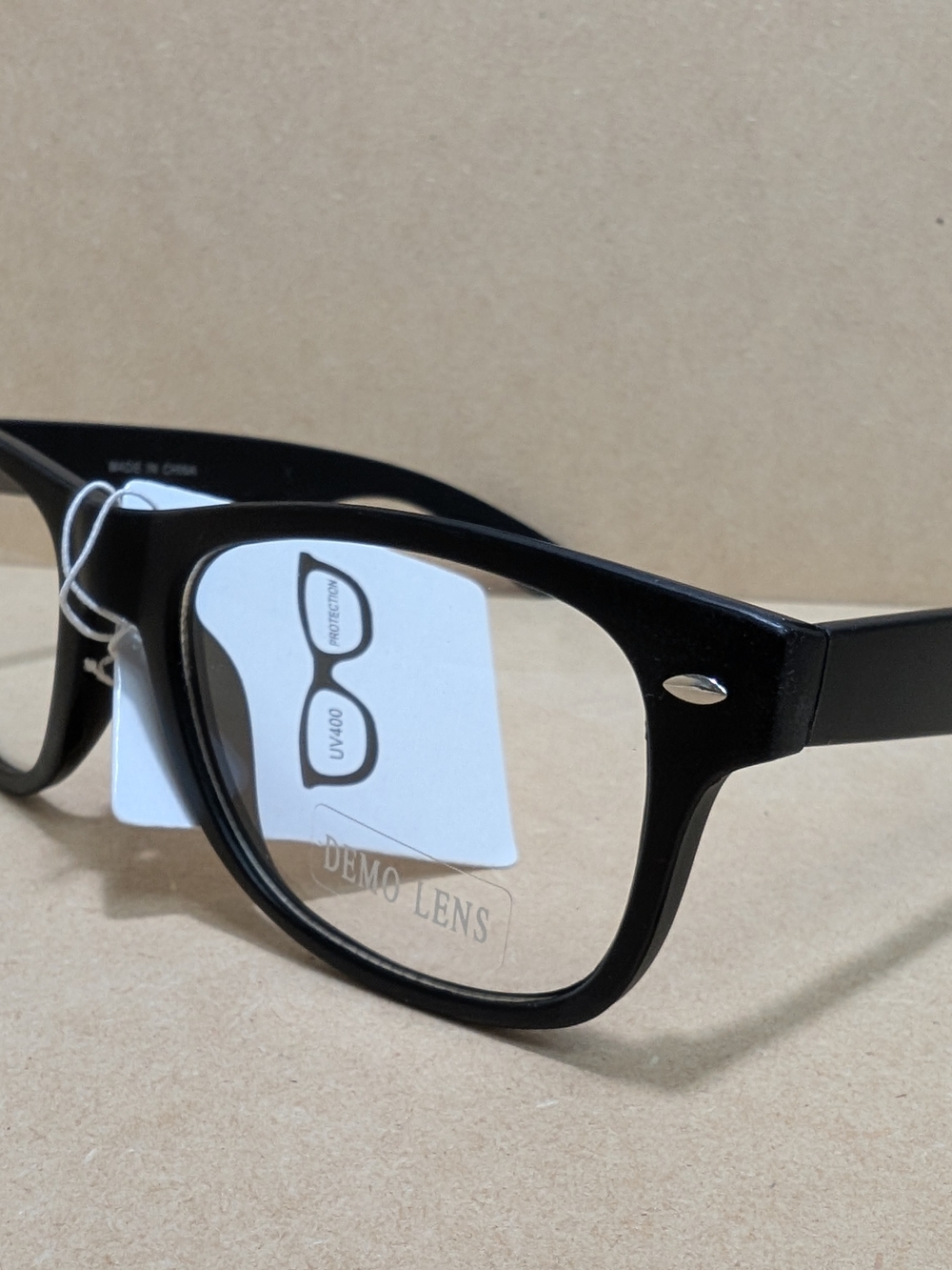 Matte Black Men's Wayfarer  Glasses - Classic Frame